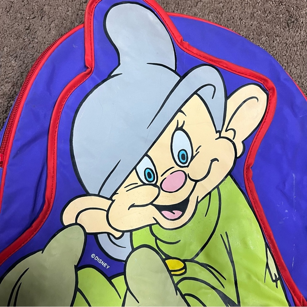 Disney Dopey Giant Dwarf Backpack Snow White & The Seven Dwarfs vintage - Picture 5 of 15